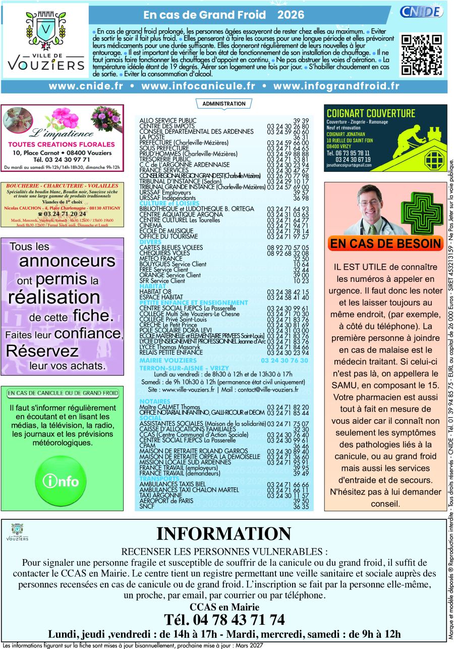 Fiche d'urgence